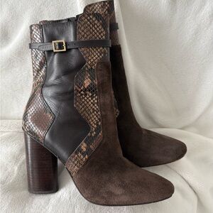 Brown leather and suede boots from Tori Burch. Great used condition